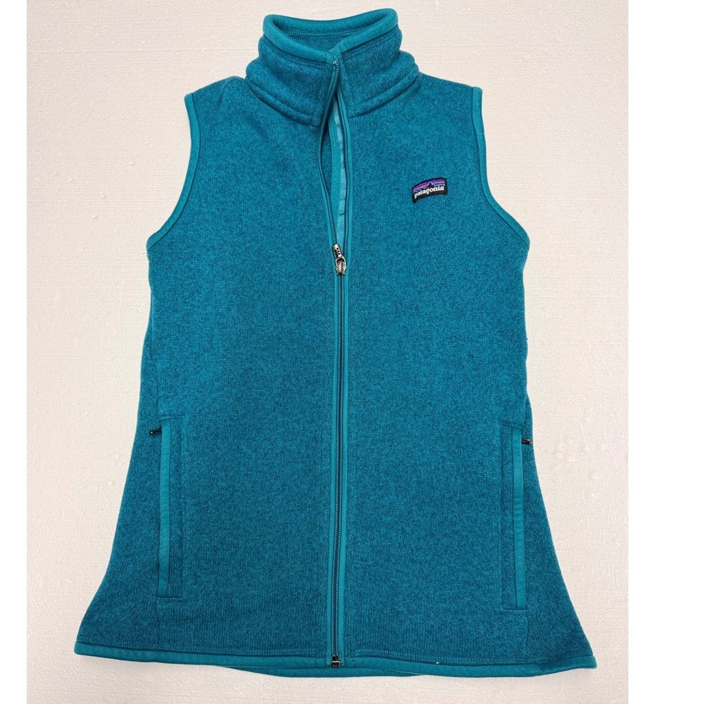 Patagonia Better Sweater Vest Womens XS Teal Blue Full Zip Fleece 25886